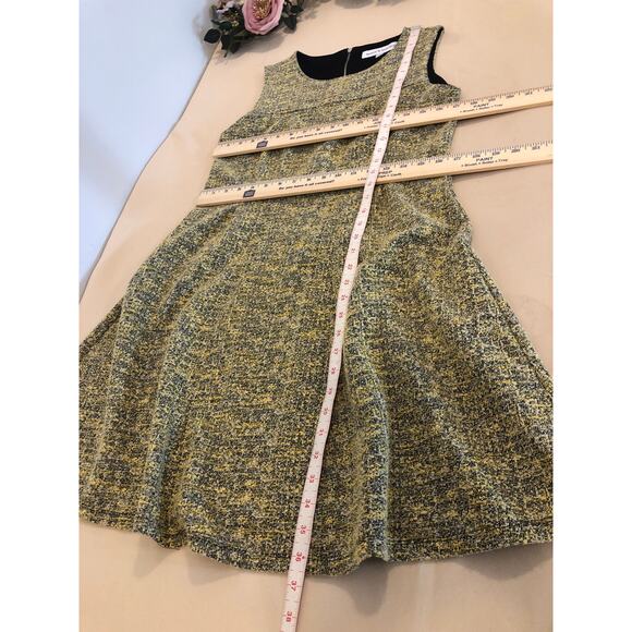 Emma & Michelle Sleeveless Textured Size 8 Fit & Flare Tweed Dress Round Neck - Picture 8 of 9